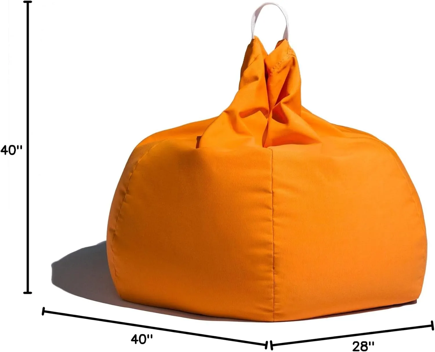 Jaxx Kiss Bean Bag Chair | Casual Poolside & Patio Seating | Sunbrella, Tangerine Orange