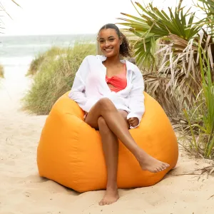 Jaxx Kiss Bean Bag Chair | Casual Poolside & Patio Seating | Sunbrella, Tangerine Orange