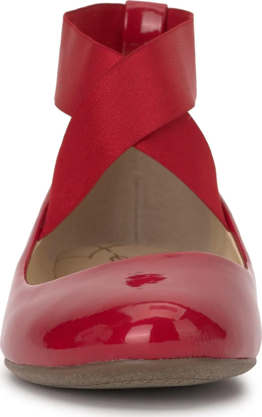 Jessica Simpson Mandayss Women's Pull-On Criss-Cross Ankle Ballet Flats Shoes