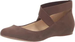 Jessica Simpson Mandayss Women's Pull-On Criss-Cross Ankle Ballet Flats Shoes