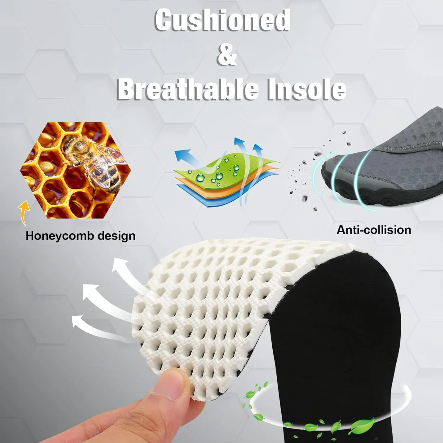 JIASUQI Water Shoes for Men Women Barefoot Swim Beach Shoes Quick Dry Hiking Shoes Sneakers for Adults