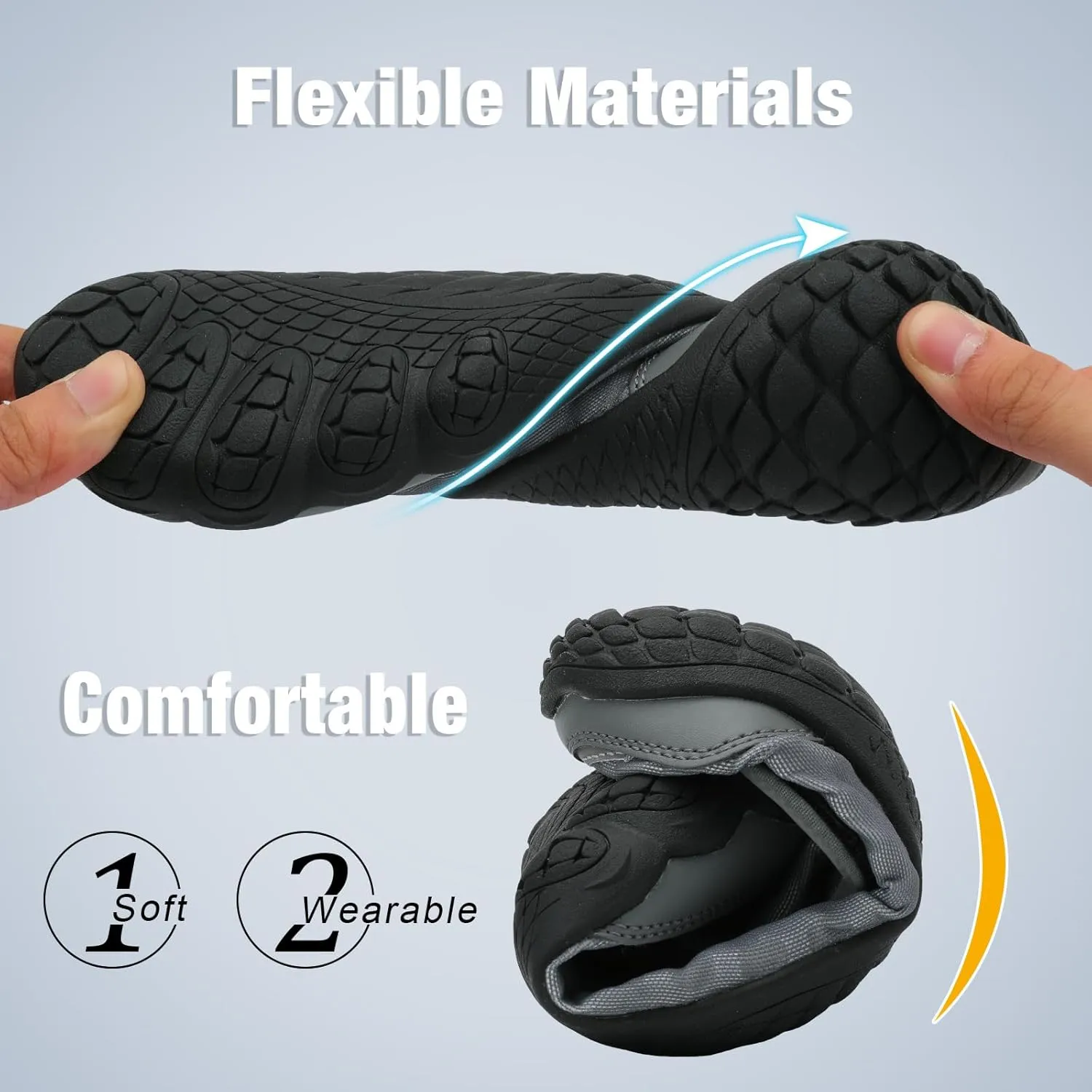 JIASUQI Water Shoes for Men Women Barefoot Swim Beach Shoes Quick Dry Hiking Shoes Sneakers for Adults
