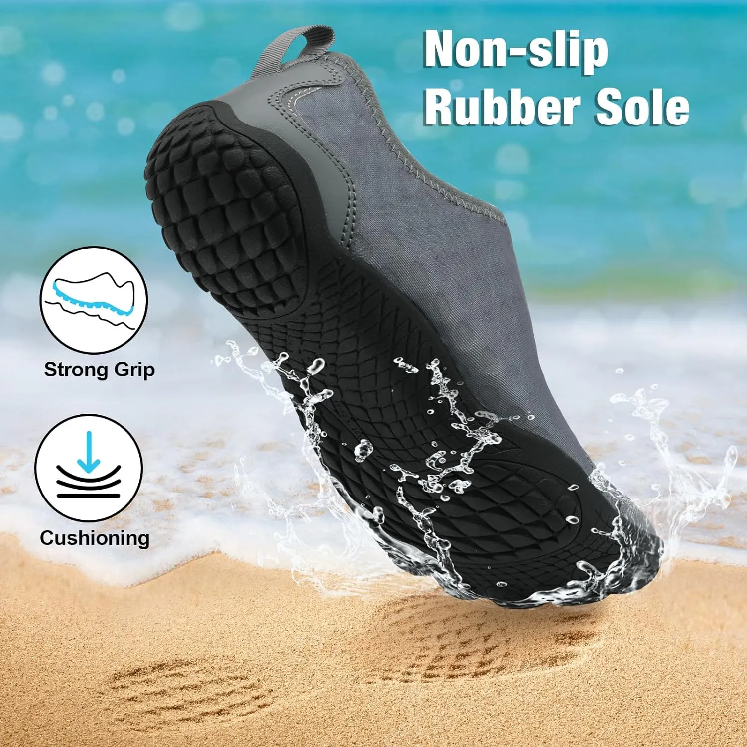 JIASUQI Water Shoes for Men Women Barefoot Swim Beach Shoes Quick Dry Hiking Shoes Sneakers for Adults
