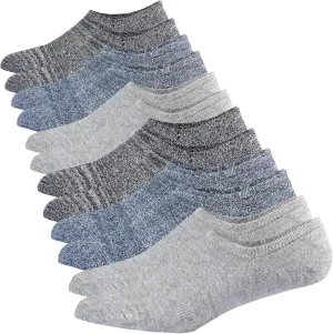 JORMATT Mens No Show Socks Cotton Low Cut Short Casual Socks Men With Non-Slip Grips, 12 Pairs/8 Pairs/6 Pairs