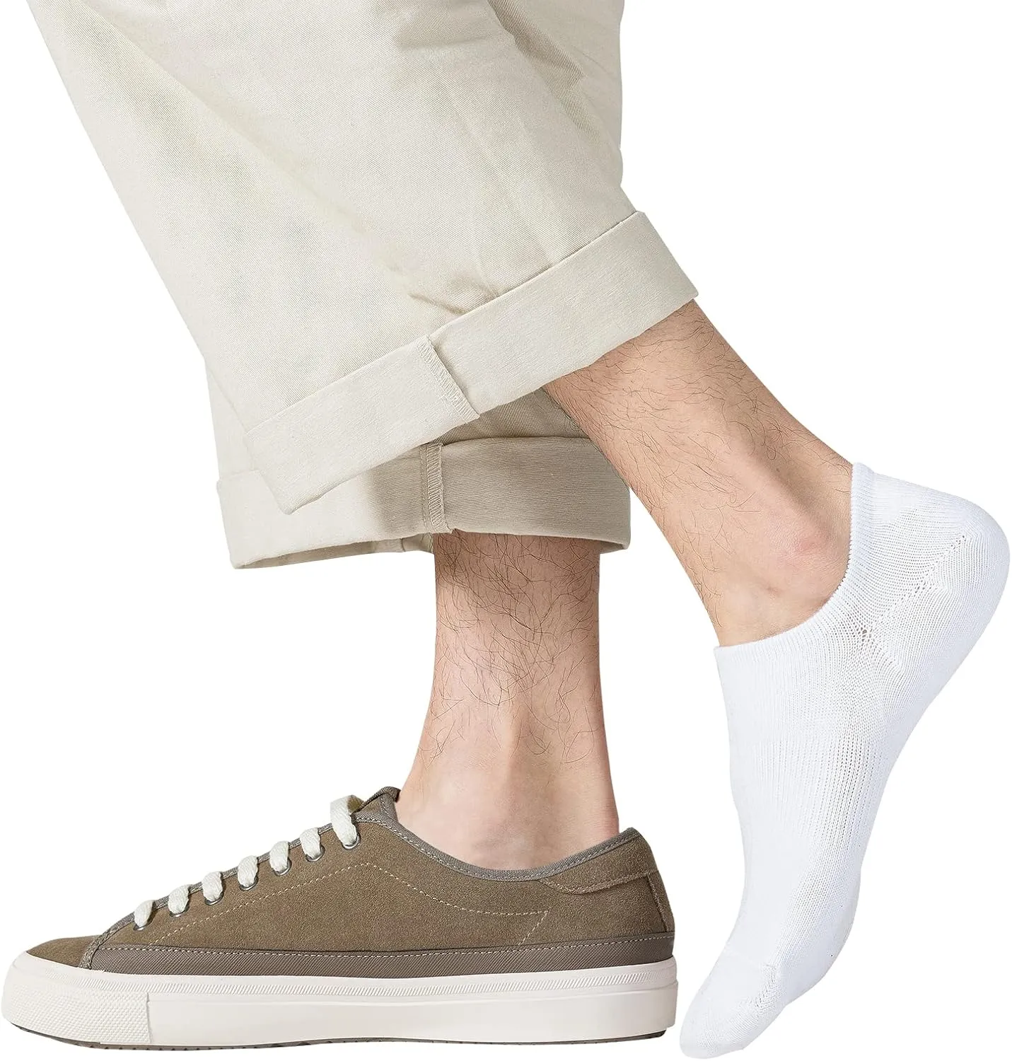 JORMATT Mens No Show Socks Cotton Low Cut Short Casual Socks Men With Non-Slip Grips, 12 Pairs/8 Pairs/6 Pairs