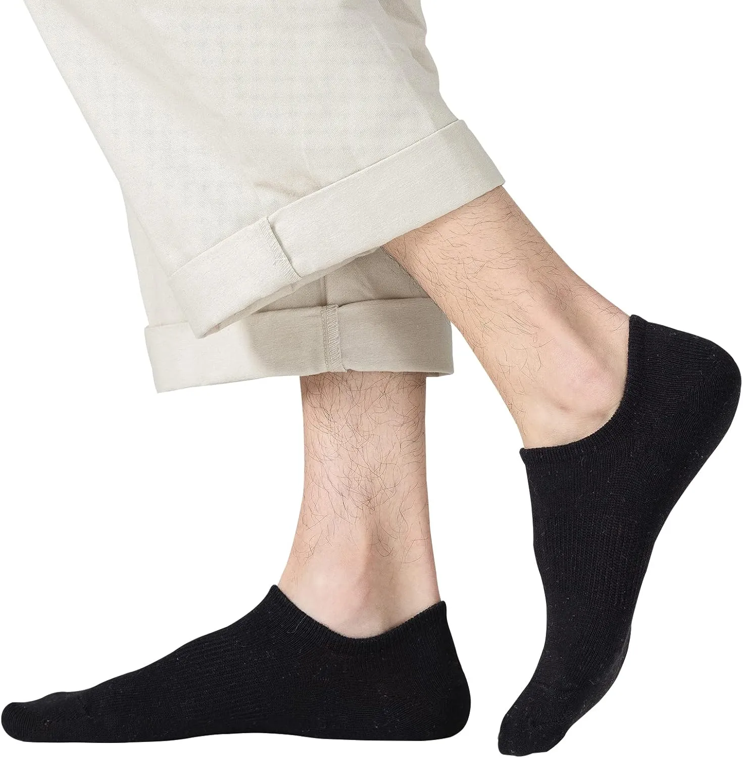 JORMATT Mens No Show Socks Cotton Low Cut Short Casual Socks Men With Non-Slip Grips, 12 Pairs/8 Pairs/6 Pairs