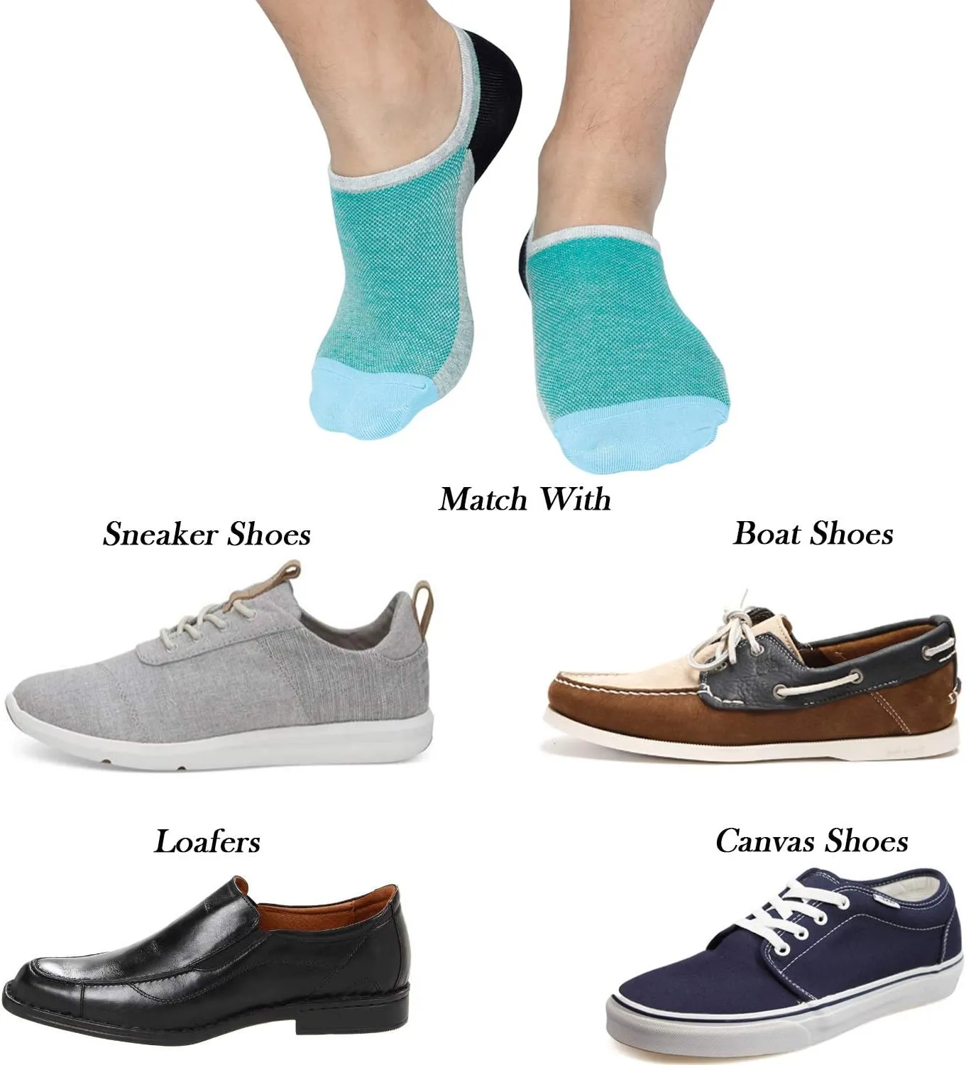 JORMATT Mens Women No Show Socks Mesh Knit Non Slip Cotton Low Cut Casual Socks (Pairs of 6-8)