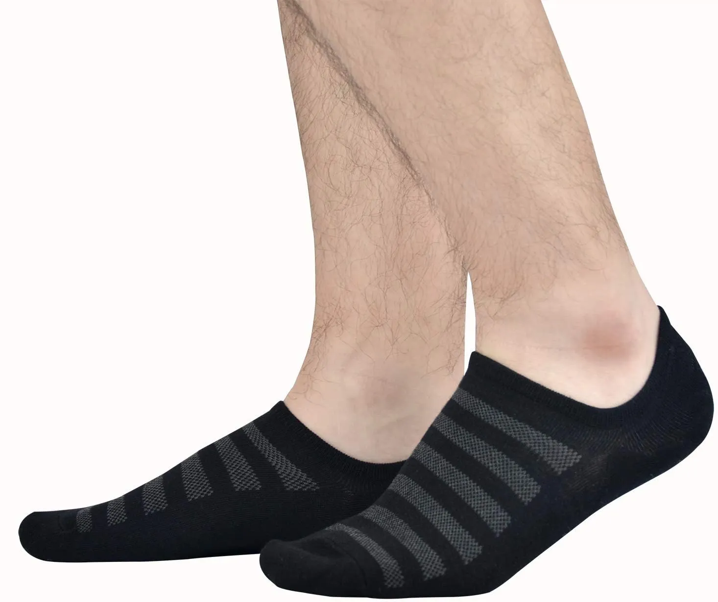 JORMATT Mens Women No Show Socks Mesh Knit Non Slip Cotton Low Cut Casual Socks (Pairs of 6-8)