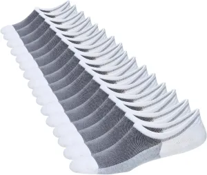 JORMATT Mens Women No Show Socks Mesh Knit Non Slip Cotton Low Cut Casual Socks (Pairs of 6-8)