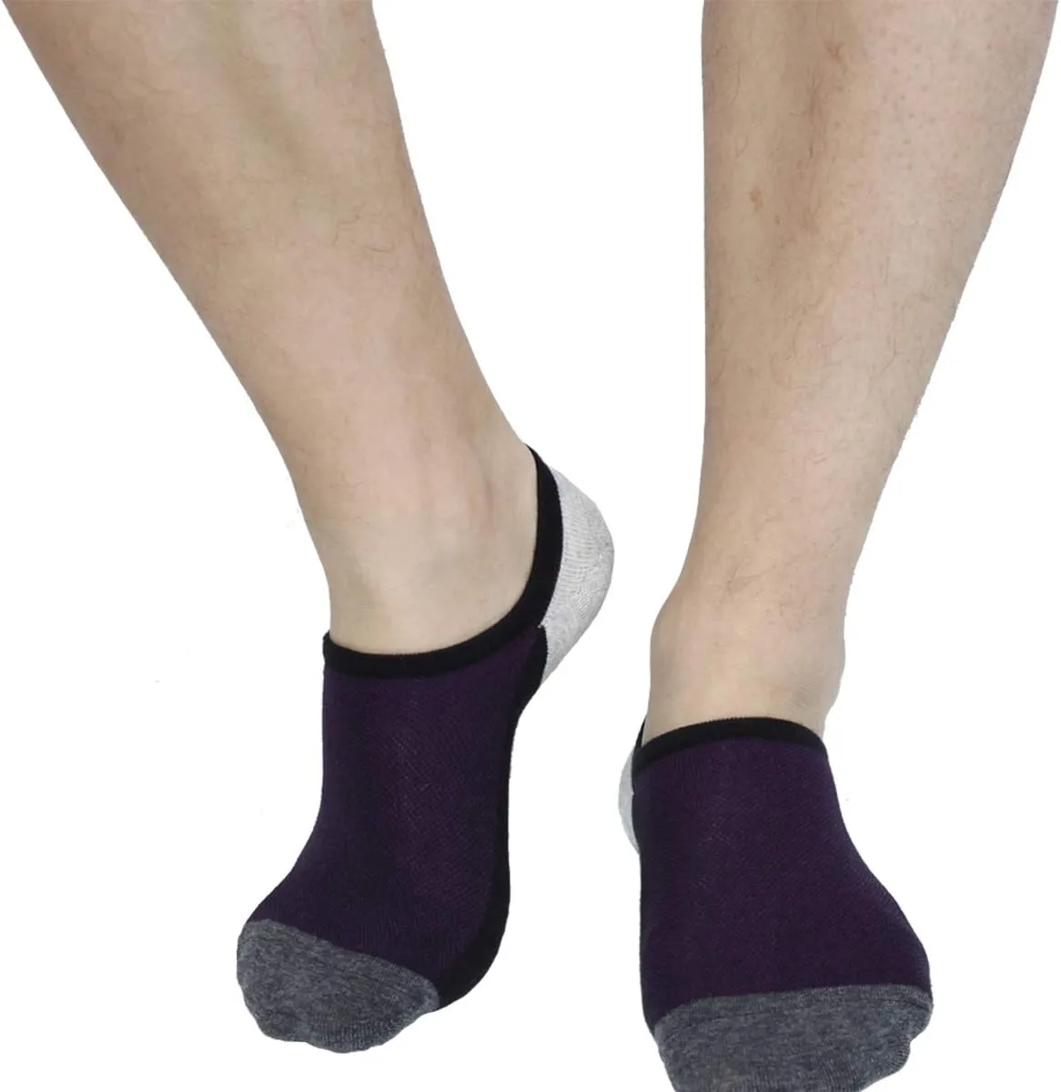 JORMATT Mens Women No Show Socks Mesh Knit Non Slip Cotton Low Cut Casual Socks (Pairs of 6-8)