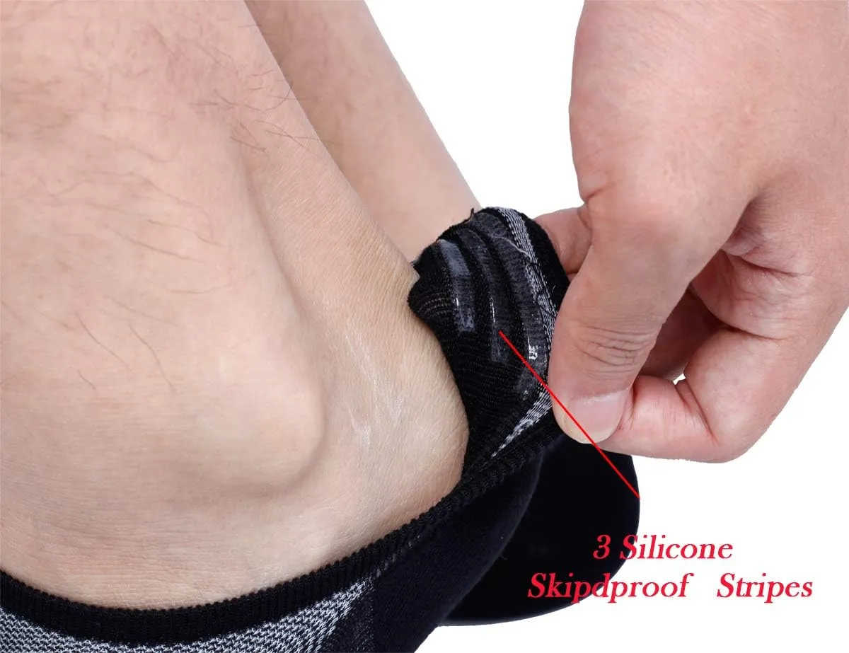 JORMATT Mens Women No Show Socks Mesh Knit Non Slip Cotton Low Cut Casual Socks (Pairs of 6-8)