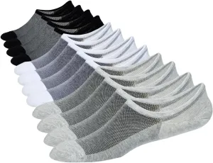 JORMATT Mens Women No Show Socks Mesh Knit Non Slip Cotton Low Cut Casual Socks (Pairs of 6-8)