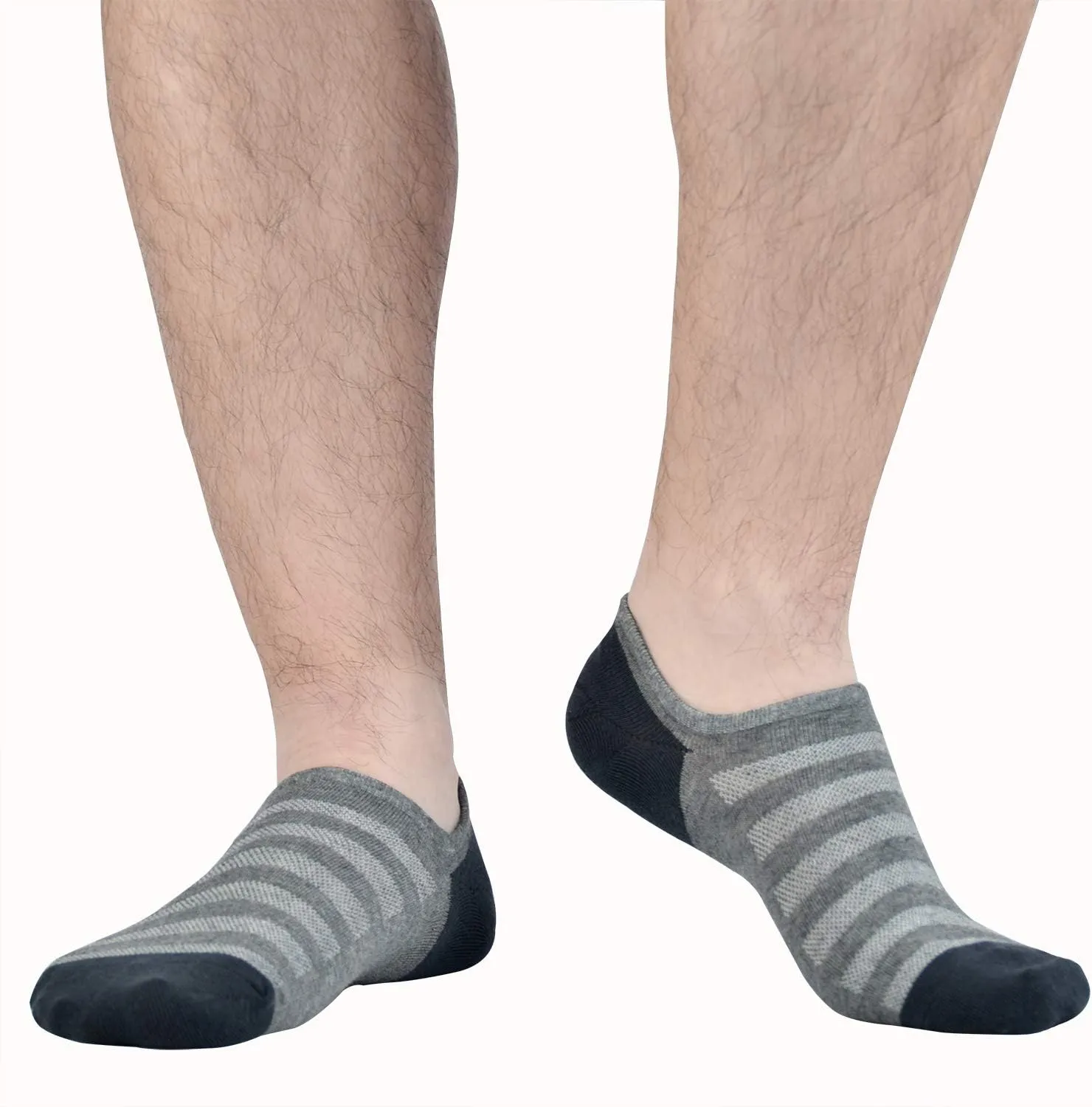 JORMATT Mens Women No Show Socks Mesh Knit Non Slip Cotton Low Cut Casual Socks (Pairs of 6-8)