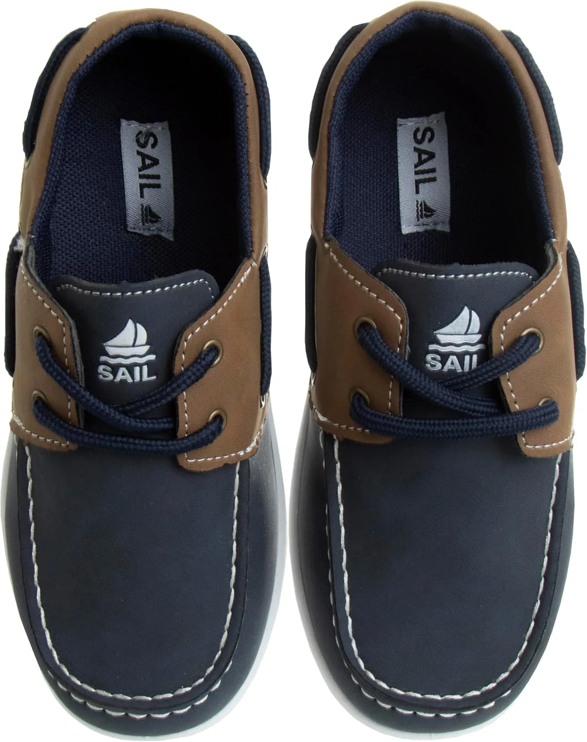 Josmo Boys Low Top Boat Shoe - Outdoor Laceup Sail Shoes (Size 12-13 Little Kid / 1-4 Big Kid)