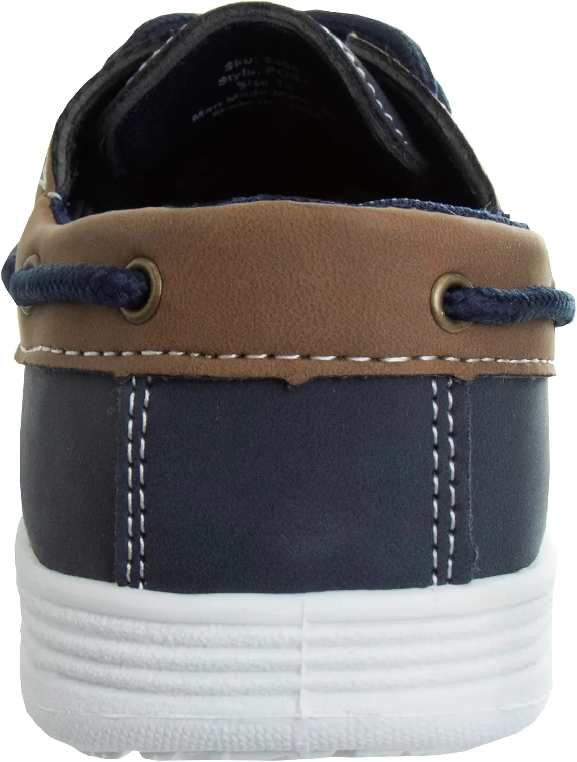 Josmo Boys Low Top Boat Shoe - Outdoor Laceup Sail Shoes (Size 12-13 Little Kid / 1-4 Big Kid)