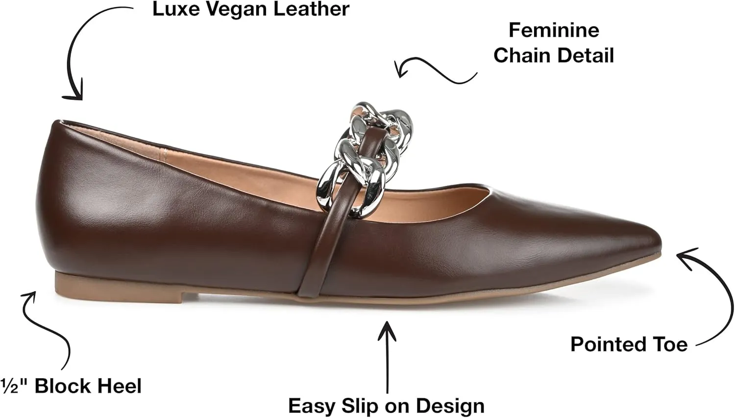 Journee Collection Women's Metinaa Flat Ballet