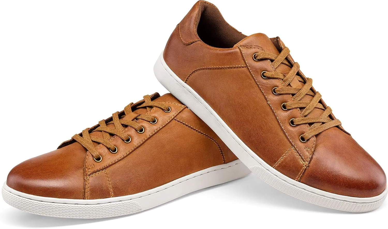 Jousen Men' s Casual Shoes Leather Dress Sneakers Business Casual Shoes for Men Breathable Fashion Sneakers