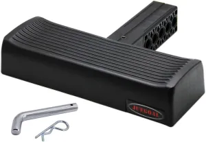Juegoal Hitch Step for 2" Receivers, Universal Plastic Vehicles Bumper Guard, Anti Slip Black Towing Hitch Mount Steps with Pin Lock and Stabilizer for Car Trucks and SUV