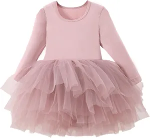 KARETT Long Sleeve Tutu Dresses for Toddler Girls Dance Ballet Leotards Little Girls Ballerina Costume Outfits