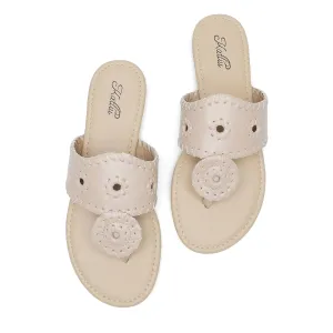 katliu Womens Flat Sandals Flip Flop Sandals Dressy Thong Sandals Almond 10