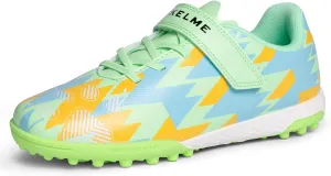 KELME Kids' Indoor Soccer Cleats, Breathable Mesh Turf Futsal Shoes, Turn-Lock, Boys Girls Football Baseball Softball Sneaker for Little/Big Kid