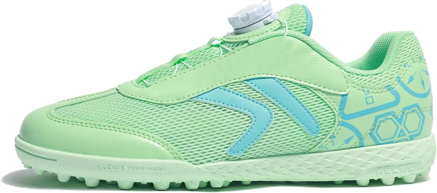 KELME Kids' Indoor Soccer Shoes, Mesh Turf Cleats, Speed Lace System, Boys Girls Little Kid, Football Baseball Sneaker