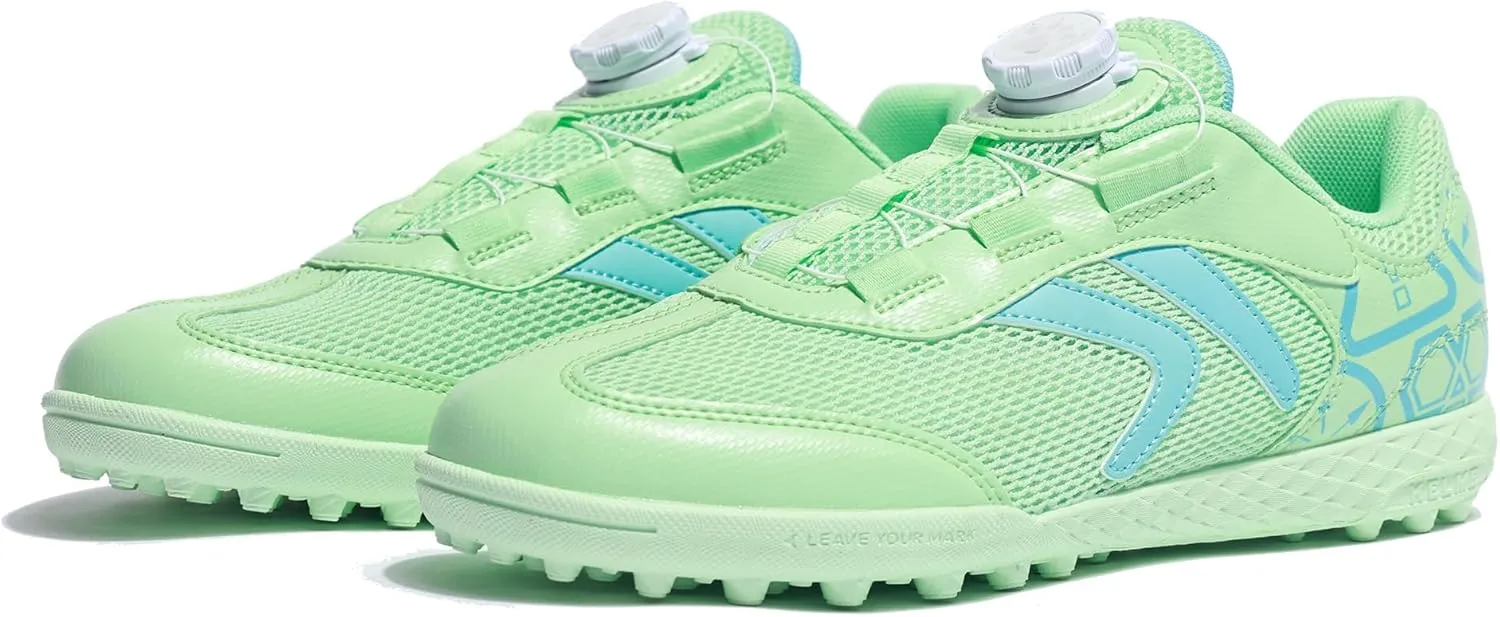 KELME Kids' Indoor Soccer Shoes, Mesh Turf Cleats, Speed Lace System, Boys Girls Little Kid, Football Baseball Sneaker