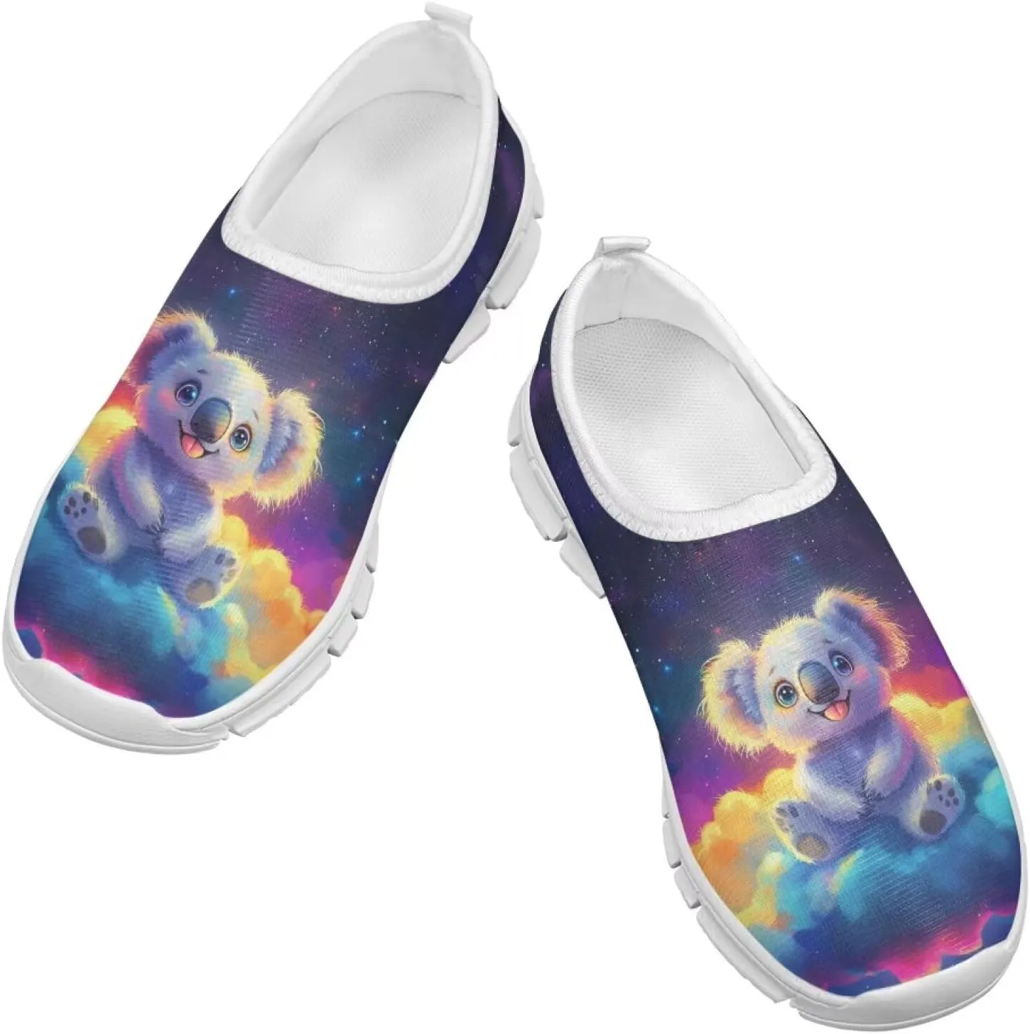Kids Athletic Shoes Cute Girls Slip On Tennis Shoes Comfy Boys Casual Shoes