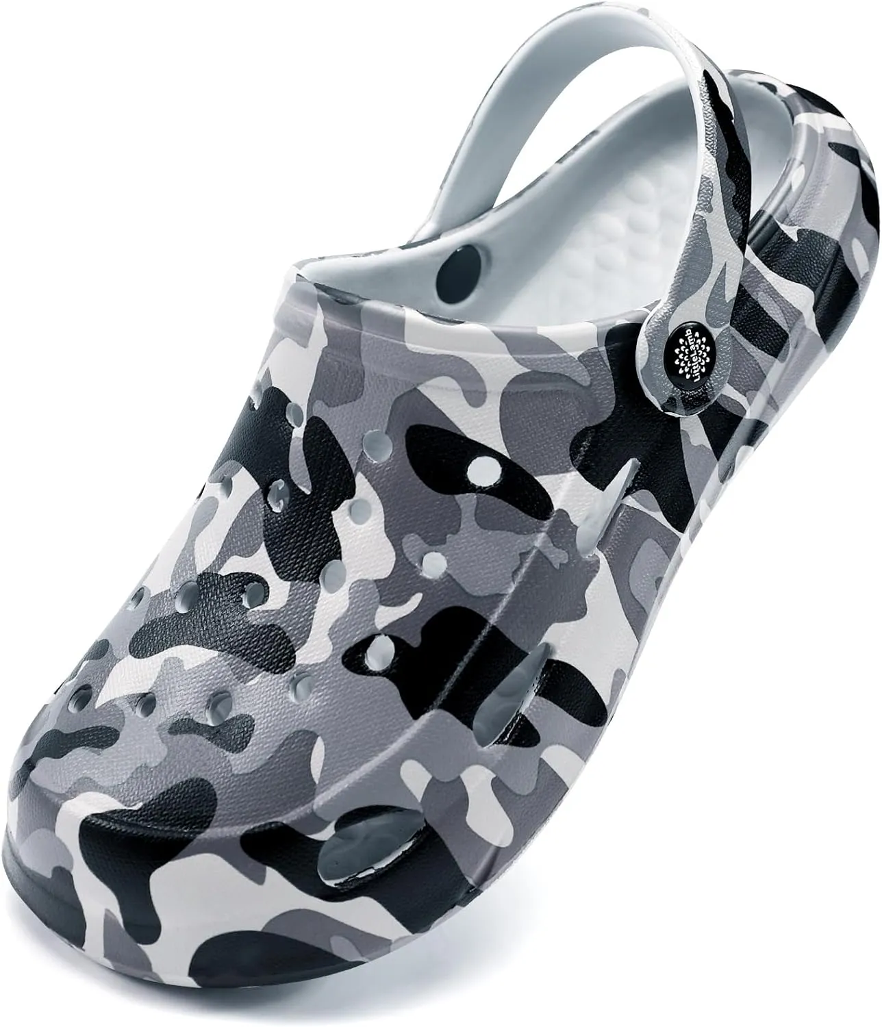Kids Classic Camo Garden Clogs for Boys – Lightweight Adjustable Water Sandals with Non-Slip Sole, Quick-Dry Design for Little and Big Kid