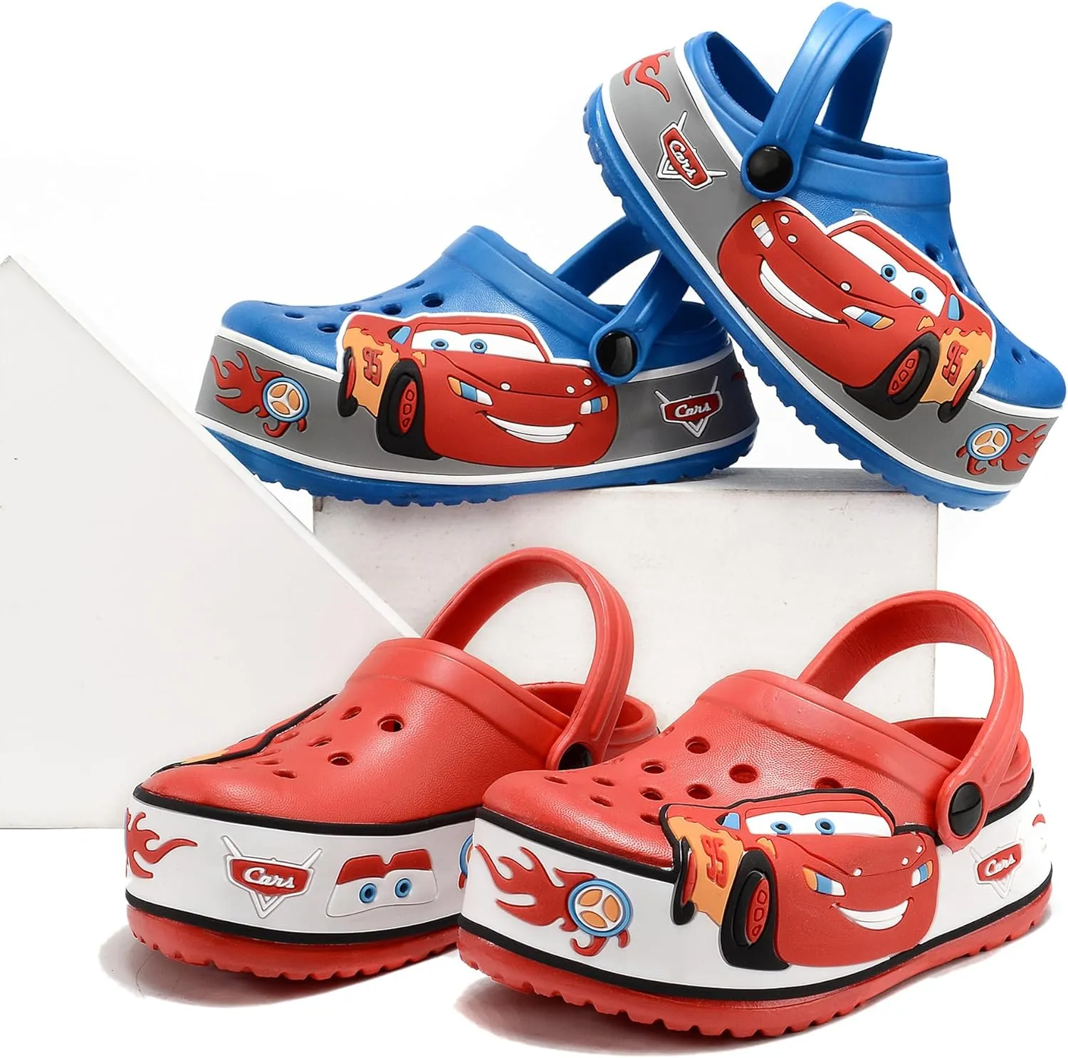 Kids Clogs Shoes Cute Cartoon Slip On Garden Clogs Shoes Toddlers Slippers Sandals Soft Sole Shower Slides Water Shoes