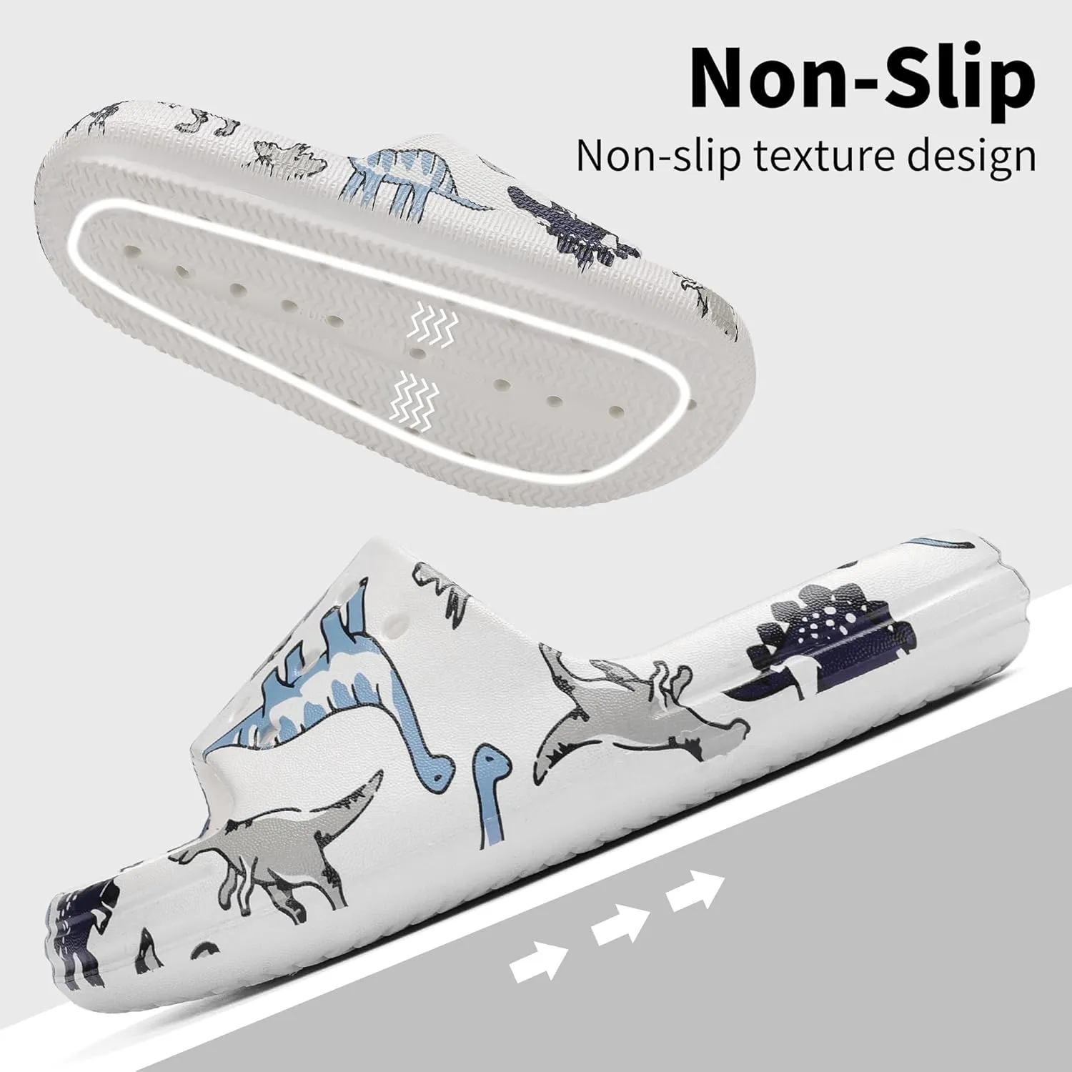 Kids Cloud Slides Boys Girls Non Slip Slip On Shower Sandals, Comfort Slippers for Summer, Pool, Beach, and Water Activities