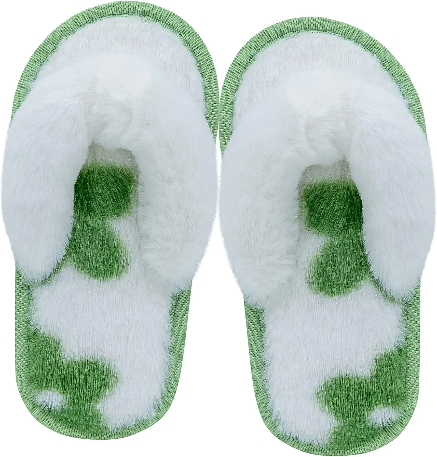 Kids Flip Flop Slippers Soft Plush Fuzzy House Home Thong Slippers for Boys and Girls Open Toe Indoor Outdoor Warm Comfy Slip On