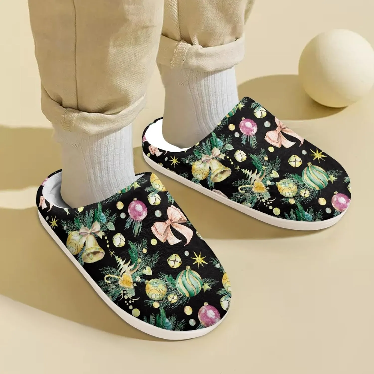 Kids Slippers Boys Girls House Slippers Warm Soft Plush Non-Slip Indoor Outdoor Slip-on Shoes