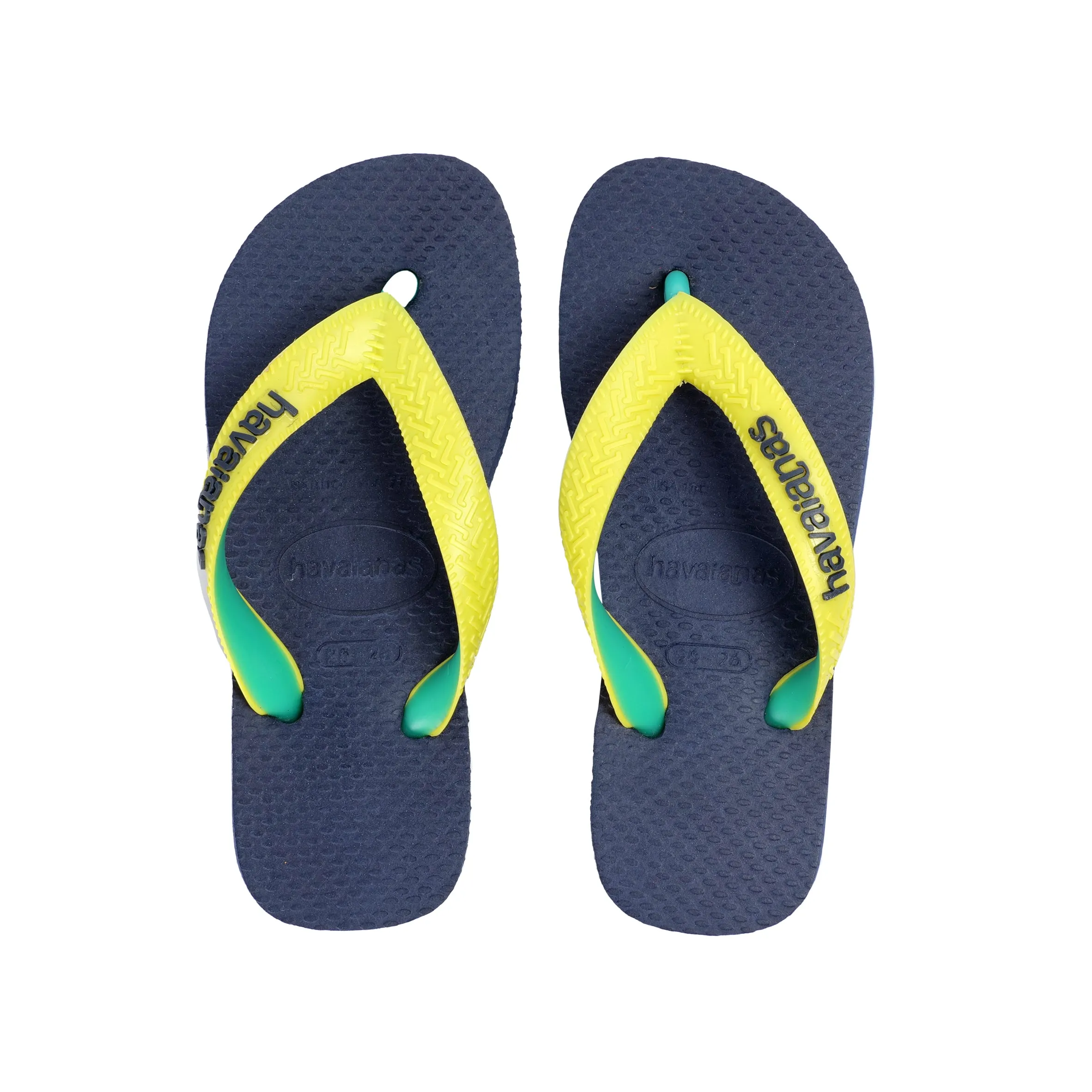 Kids Top Mix Flip Flops Navy/Yellow