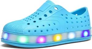 Kids Water Shoes,Toddler Slip-On Shoes,Waterproof Light Up Shoes for Boys and Girls,Lightweight Non-Slip Quick Dry Beach Sandals