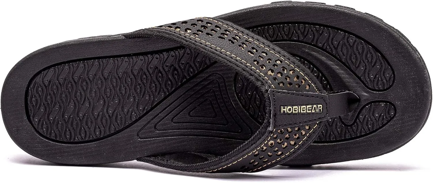 KIIU Mens Thong Sandals Indoor and Outdoor Beach Flip Flop