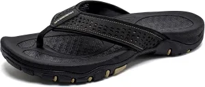 KIIU Mens Thong Sandals Indoor and Outdoor Beach Flip Flop