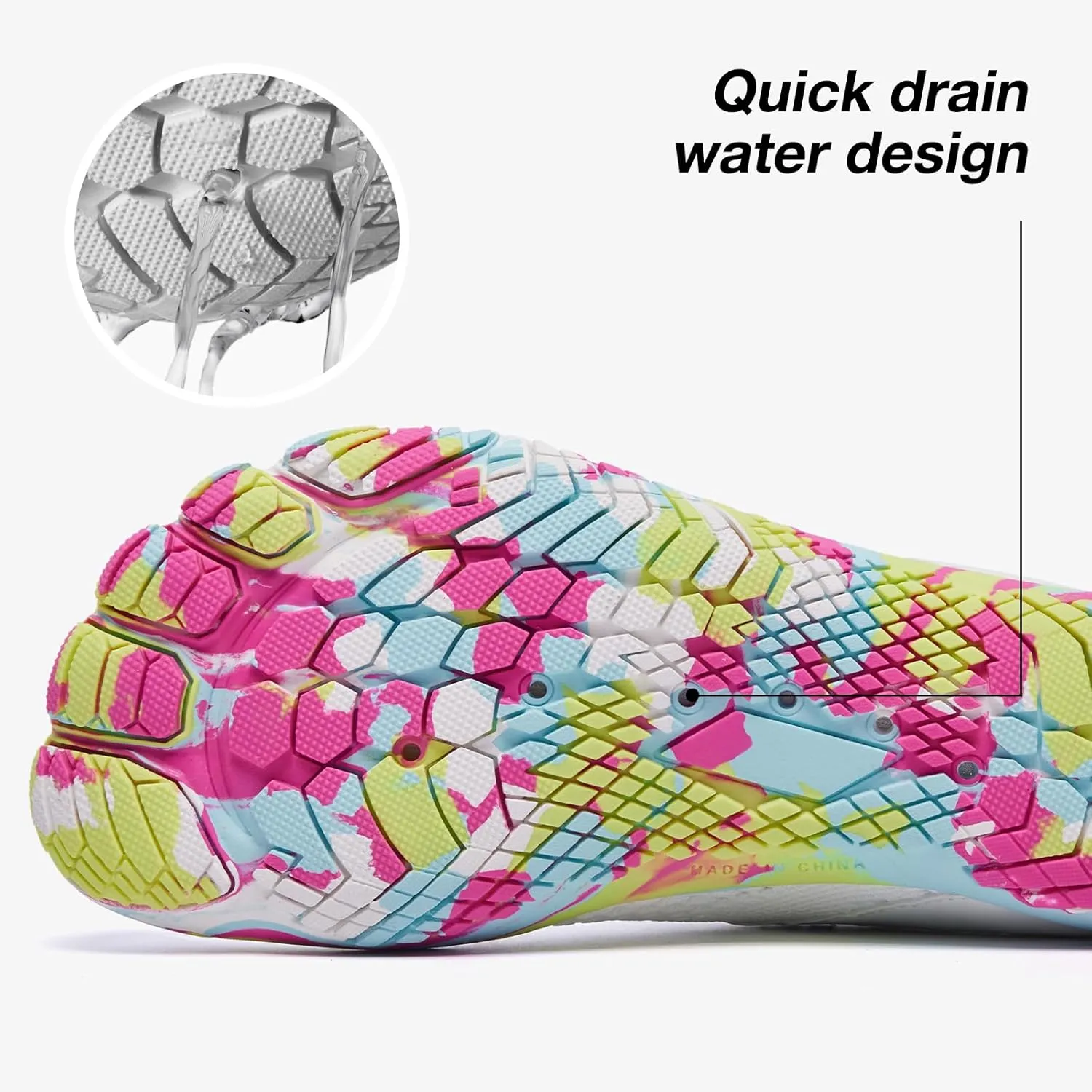 KOLILI Water Shoes Barefoot Shoes Women Slip on Lightweight Quick Dry for Beach Swim Pool Sand Surf Kayaking Hiking