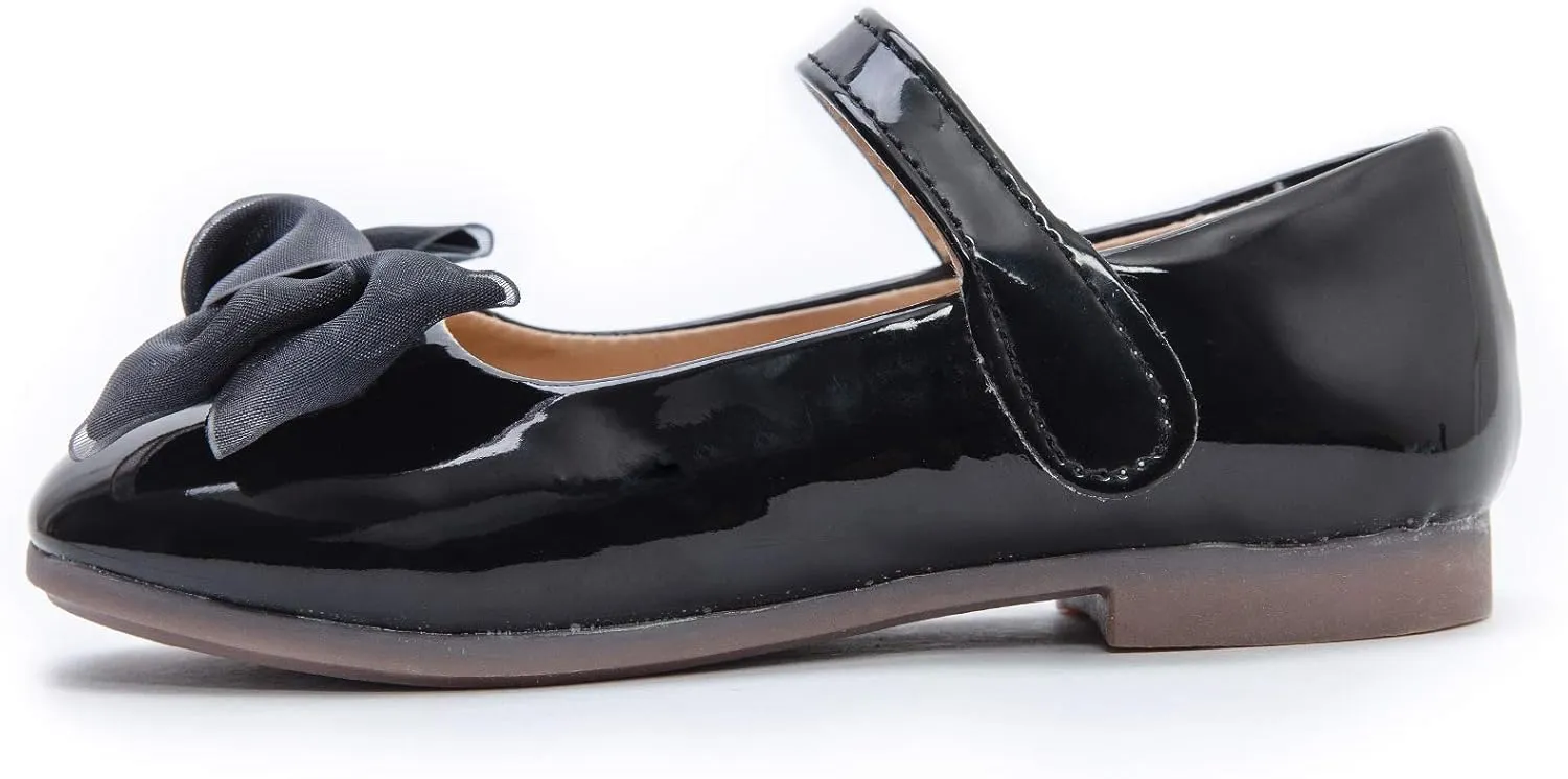 Komfyea Girl's Toddler/Little Kid Cute Bowknot Ballet Flat Dress Shoes