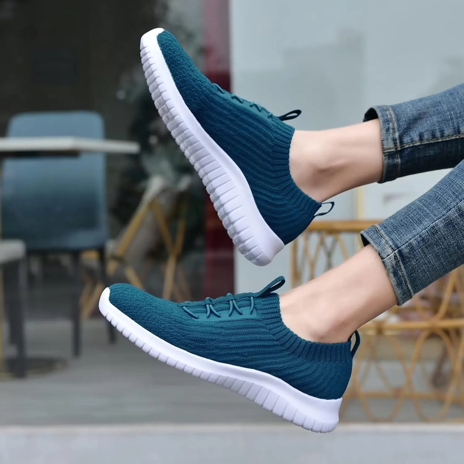 konhill Women's Comfortable Walking Shoes - Tennis Athletic Casual Slip on Sneakers