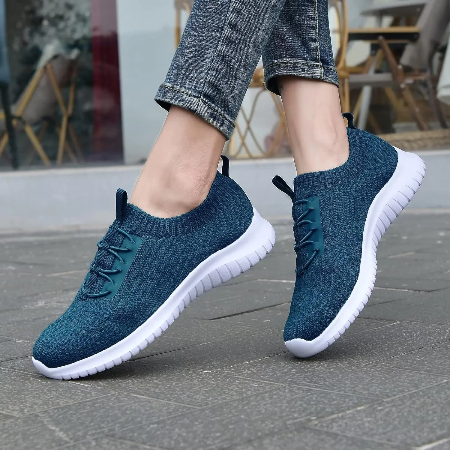 konhill Women's Comfortable Walking Shoes - Tennis Athletic Casual Slip on Sneakers