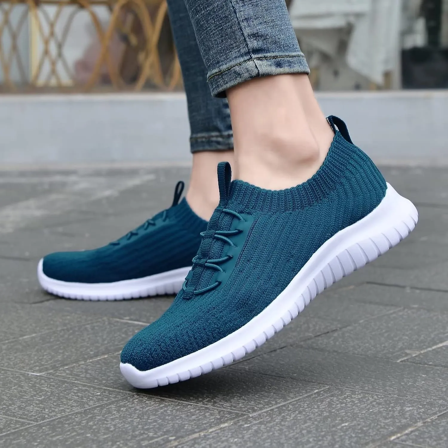 konhill Women's Comfortable Walking Shoes - Tennis Athletic Casual Slip on Sneakers