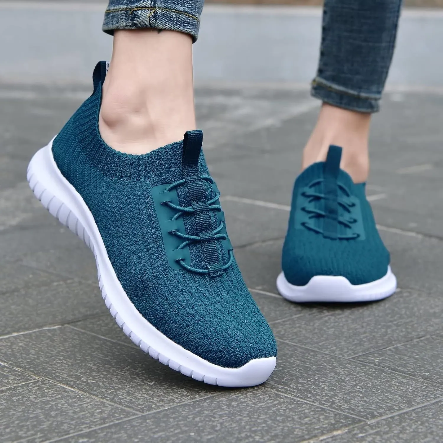 konhill Women's Comfortable Walking Shoes - Tennis Athletic Casual Slip on Sneakers