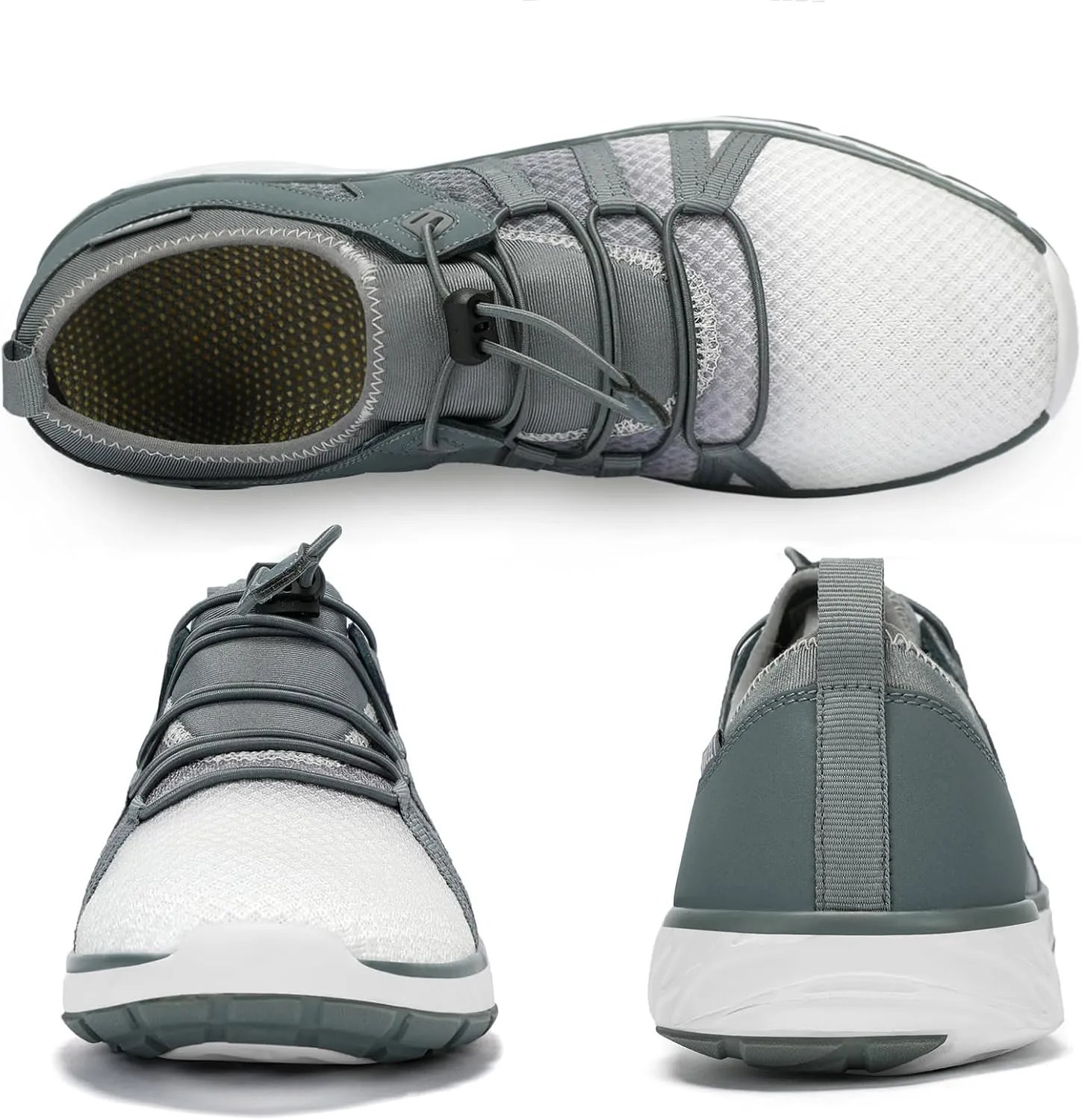 Kricely Water Shoes Men Quick Dry Aqua Shoes Swim Shoes for Men Non-Slip Beach Shoes Outdoor for Surfing