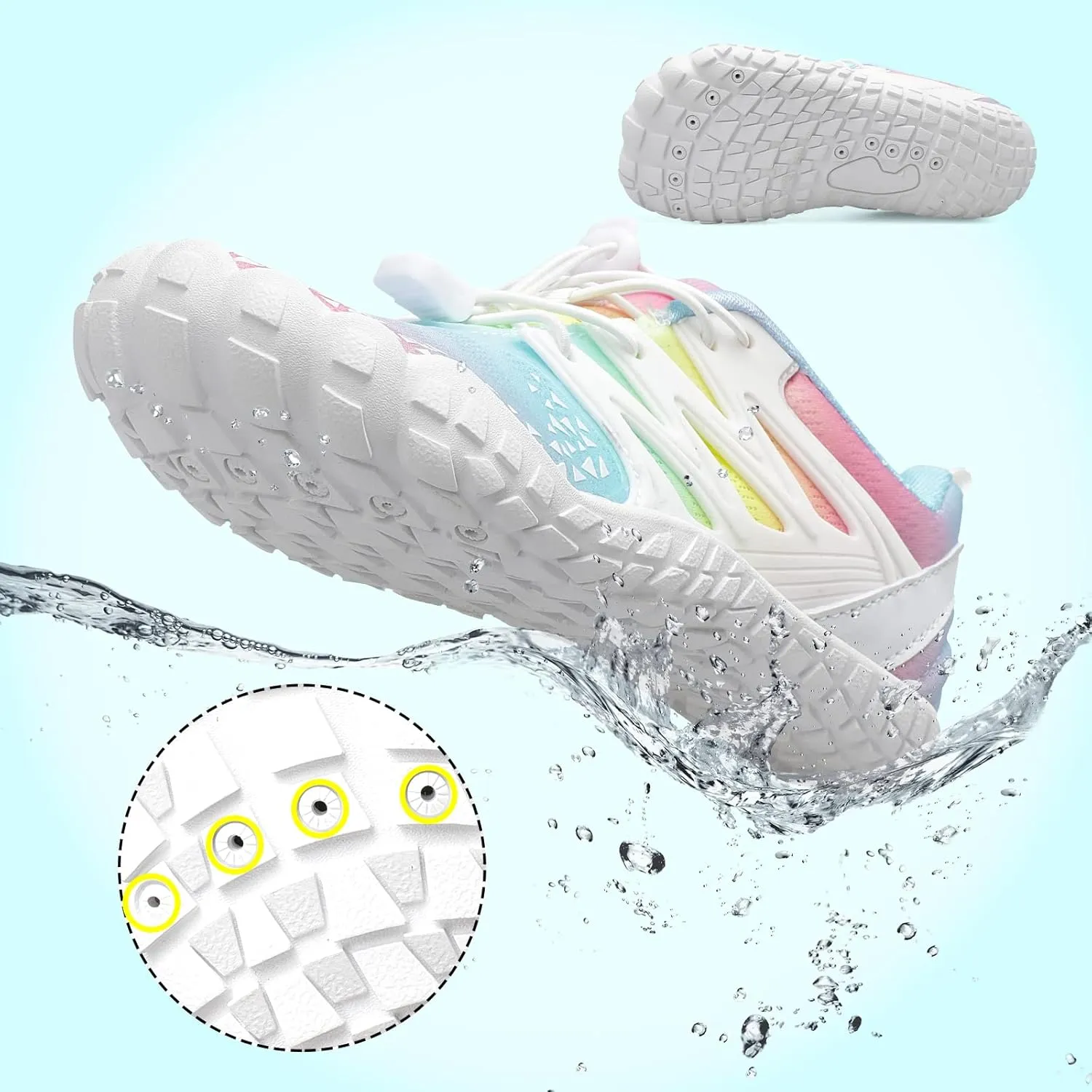 L-RUN Kids Water Shoes Boys Girls Barefoot Water Hiking Shoes Indoor Outdoor Quick Dry Athletic Sneaker Shoes