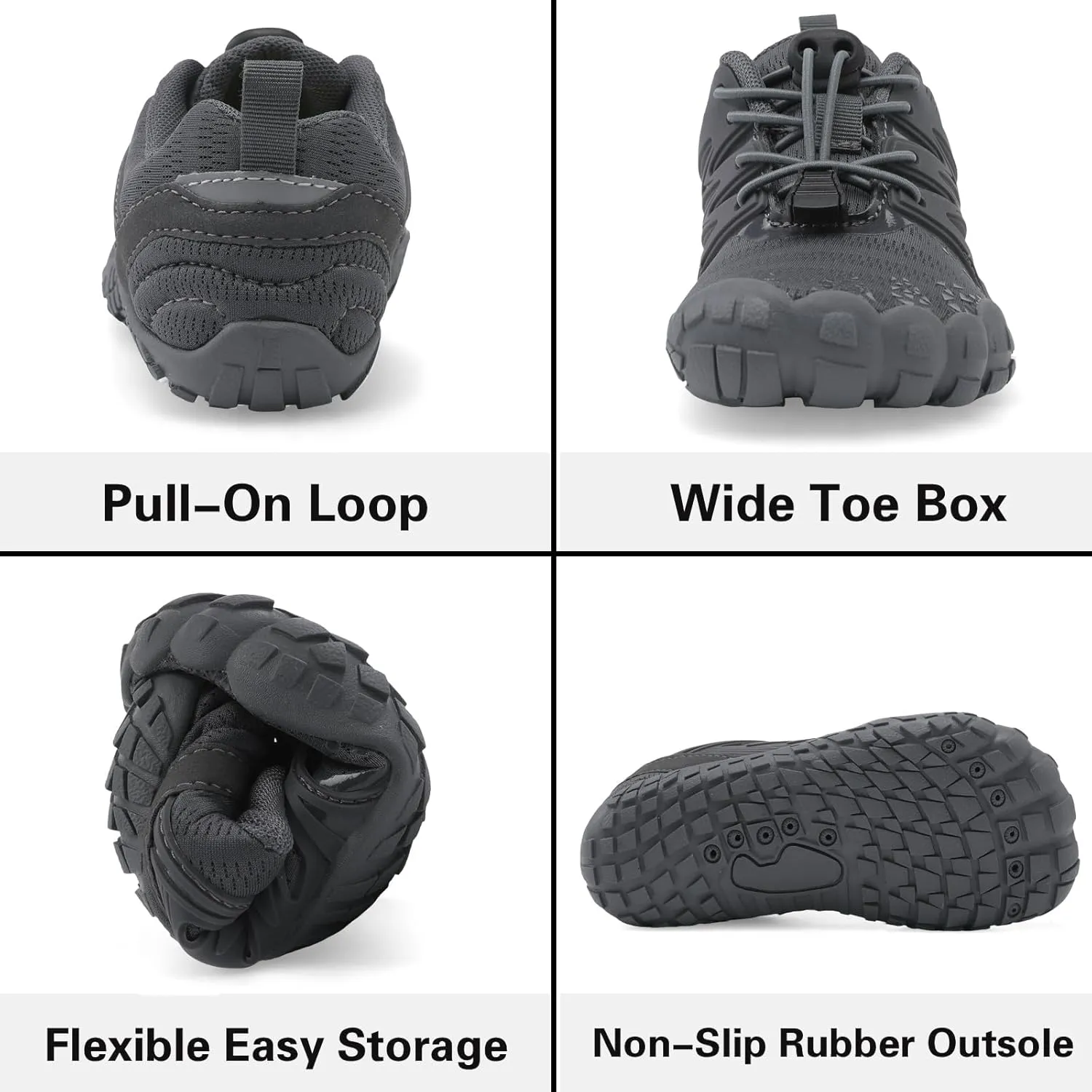 L-RUN Kids Water Shoes Boys Girls Barefoot Water Hiking Shoes Indoor Outdoor Quick Dry Athletic Sneaker Shoes