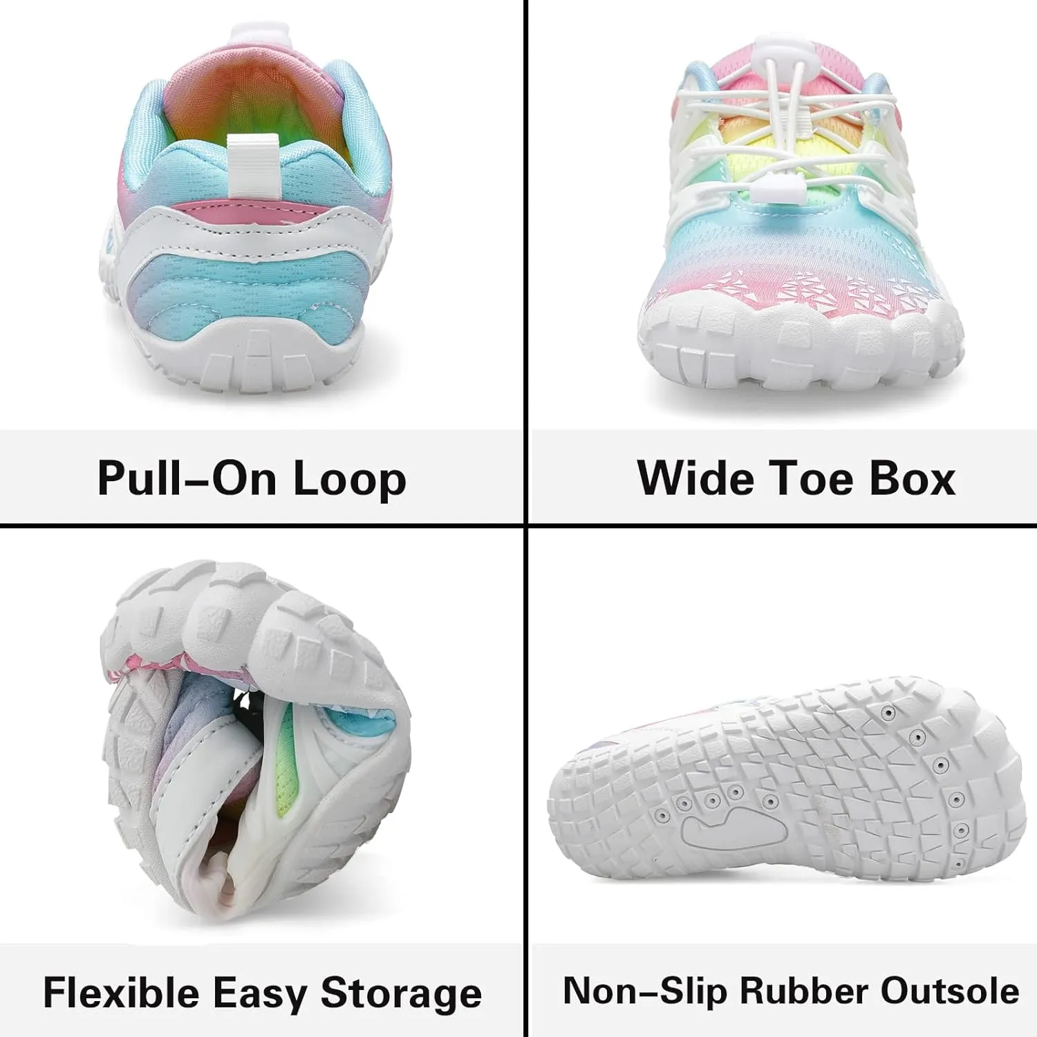 L-RUN Kids Water Shoes Boys Girls Barefoot Water Hiking Shoes Indoor Outdoor Quick Dry Athletic Sneaker Shoes
