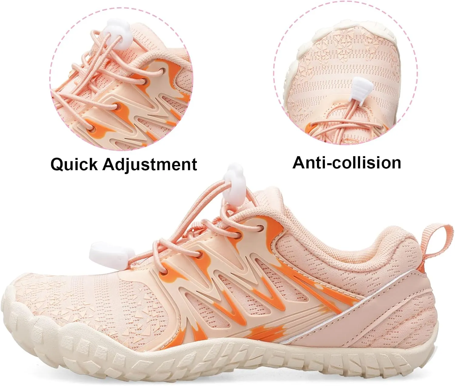 L-RUN Kids Water Shoes Boys Girls Barefoot Water Hiking Shoes Indoor Outdoor Quick Dry Athletic Sneaker Shoes