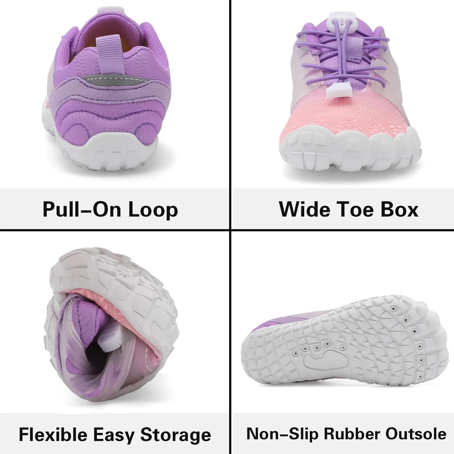 L-RUN Kids Water Shoes Boys Girls Barefoot Water Hiking Shoes Indoor Outdoor Quick Dry Athletic Sneaker Shoes