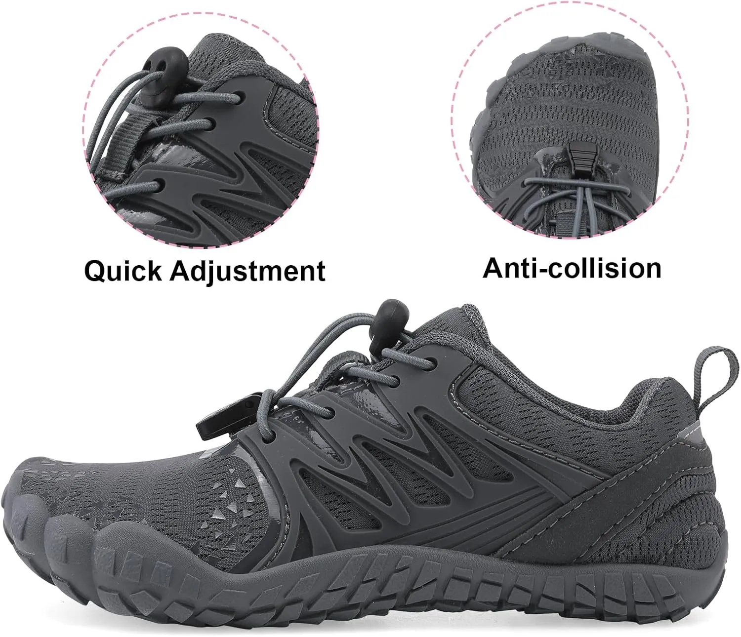 L-RUN Kids Water Shoes Boys Girls Barefoot Water Hiking Shoes Indoor Outdoor Quick Dry Athletic Sneaker Shoes